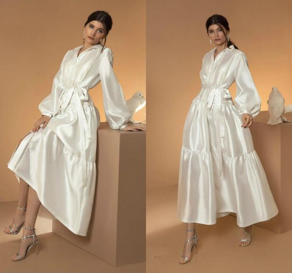 

long sleeve 2020 wedding jackets ankle length bridal robes bride bridesmaid sleepwear a line wedding dress cape coat6173869, White