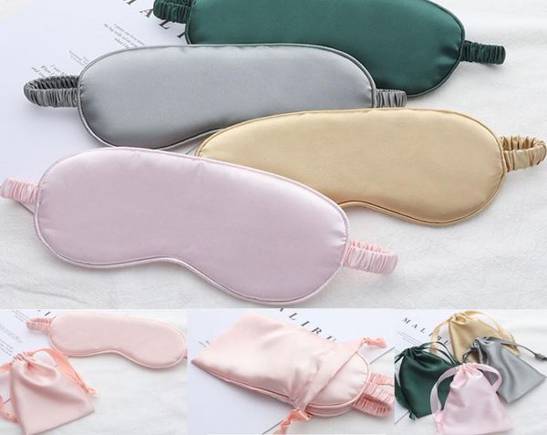 

silk fabric mask sunblock doubleside shading eyeshade sleeping eye cover eyepatch blindfoldsstock eyeshadesleep se9861445, Blue