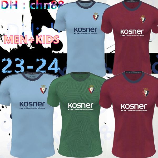 

23 24 osasuna mens soccer jerseys david garcia chimy camiseta equipacion adulto 2023 moncayola camiseta de futbol home away 3rd football shi, Black;yellow