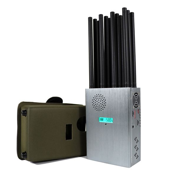 

handheld 12 antennas signal cut 2g 3g 4g 5g wi-fi gps uhf vhf 37watts