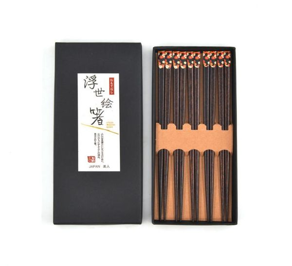 

camping travel utensils 5 pairs premium reusable chopsticks gift set japanese style 9 inch23cm recyclable chop sticksfor sushi n5362733