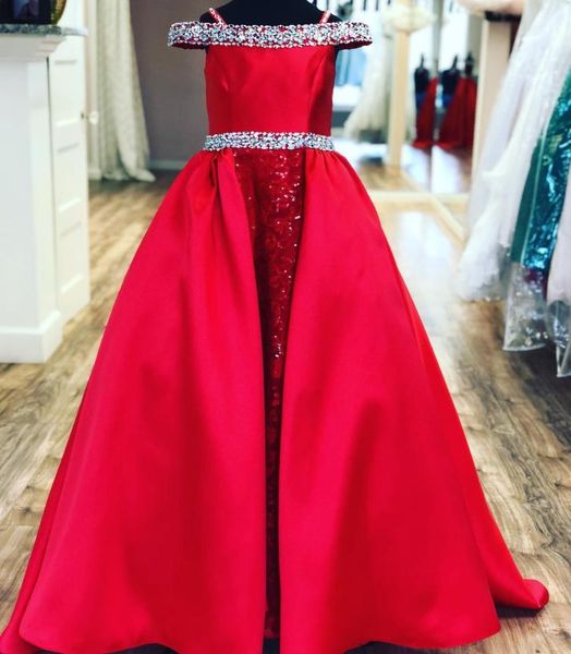 

littlemiss pageant dress for teens juniors toddlers 2021 royalblue lace beading ab stones crystal long prom gown kids formal par9910885, White;red