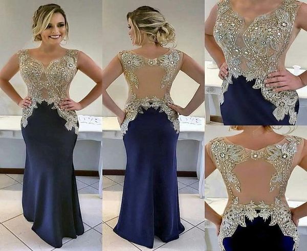 

aso ebi 2019 arabic navy blue evening dresses lace beaded crystals prom dresses mermaid formal party bridesmaid pageant gowns5565988, Black