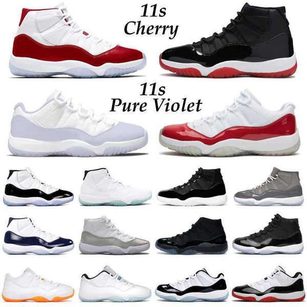 

og jumpman 11 cherry basketball shoes men women 11s low pure violet midnight navy cool grey bred concord 45 mens trainers
