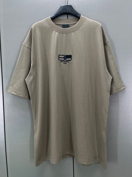 

men's plus tees & polos round t-shirt plus size neck embroidered and printed polar style summer wear with street pure cotton 4wtt4, Black;brown