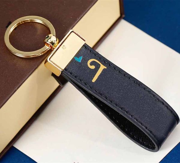 

new style keychain classic exquisite luxury designer car keyring zinc alloy letter lanyard gold black metal small jewelry, Silver