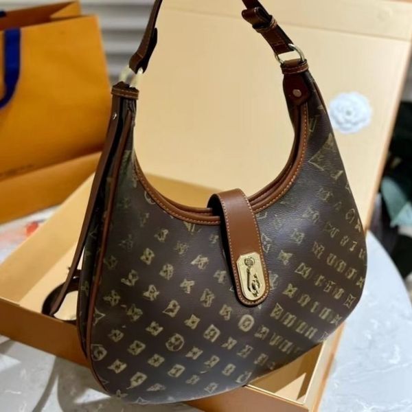 

designer bag women's shoulder bag messenger bag wallet brand-name bag crescent-shaped adjustable shoulder strap classic style fashion l