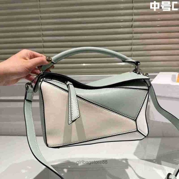 

strap designer green spain bags loewsbag girl classic bag puzzles splice lady geometry embroidery wide shoulder large capacity commuter 8hdo