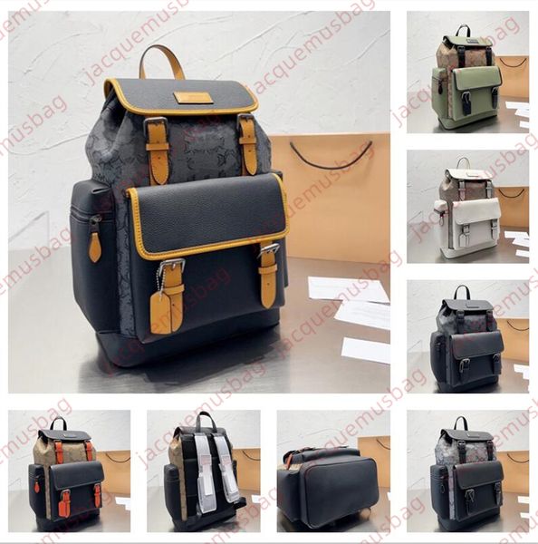 

designer coac backpack school bag men classic logo canvas hitch knapsack carriages book bags women 4a quality shoulder crossbody backpacks d