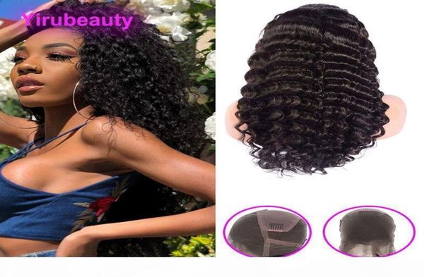 

indian unprocessed human hair pre plucked full lace wigs with baby hair 832inch deep wave curly virgin hair products deep curly1894254, Black;brown