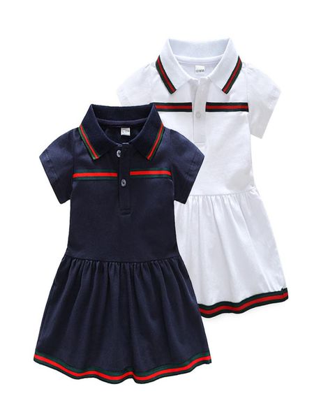 

new fashion toddler baby girls dress cartoon summer baby girl clothes striped short sleeve casual dress sundress2455447, Red;yellow