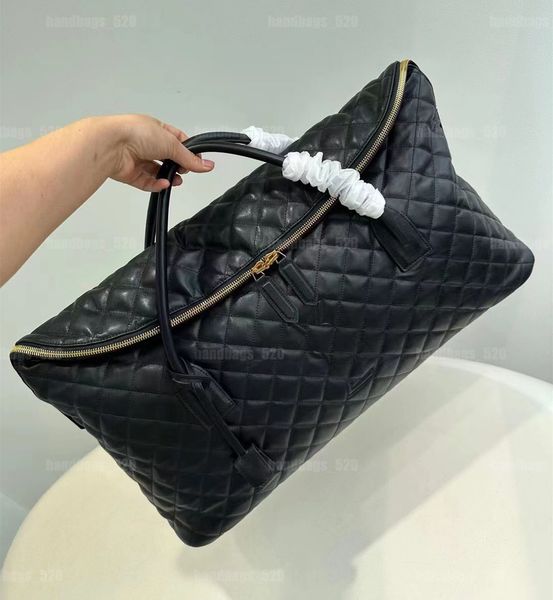 

big capacity genuine leather travel bag for women soft black casual travel large luggage weekend shoulder bag