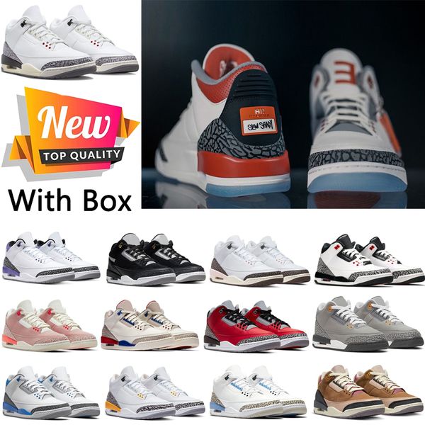 

2023 jumpman 3s men basketball shoes cardinal red university blue lightning black cat fire red white oreo retro things sports sneakers women