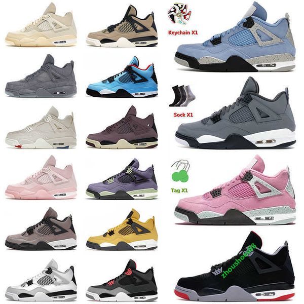 

authentic jumpman 4 4s iv basketball shoes university blue cool grey red thunder black cat kaws infrared violet ore outdoor sneakers eur 50