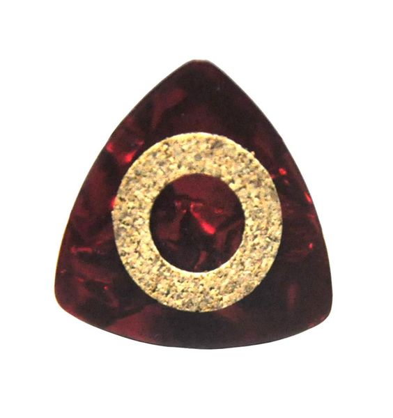 

12pcs medium 071mm cork grip celluloid 346 rounded triangle guitar picks plectrums pearl red3481013