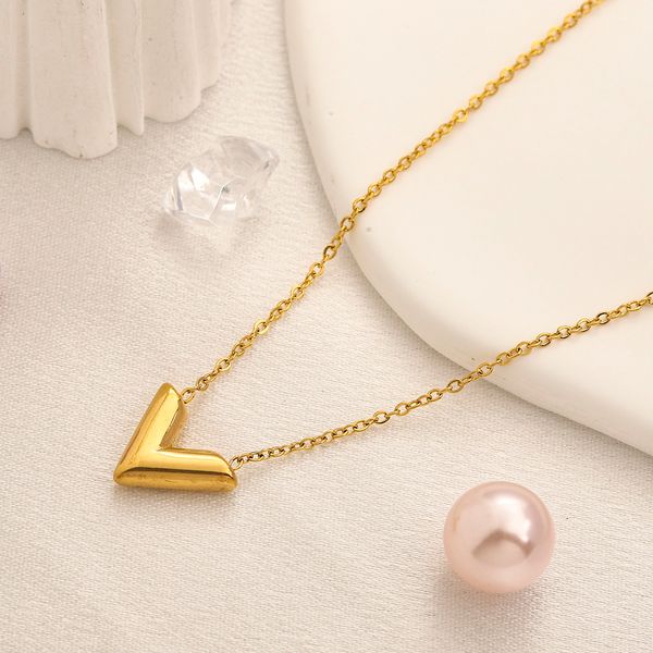 

designer logo necklace 18k gold plated jewelry charm girl love gift necklace summer stainless steel no fade jewelry fashion 2023 new style j, Silver