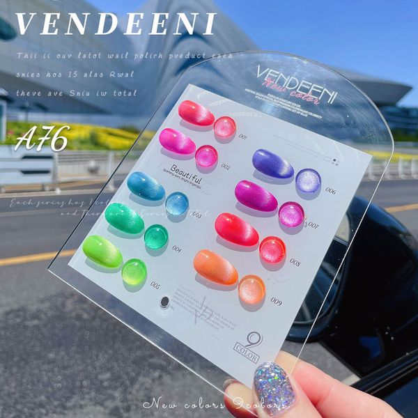 

nail gel fluorescent reflective glitter cat magnetic colorful laser polish semi permanent art 230704, Red;pink