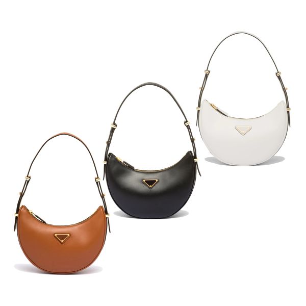 

stylish leather triangle half-moon bag women men designer underarm bag purse simple handbag shoulder bag