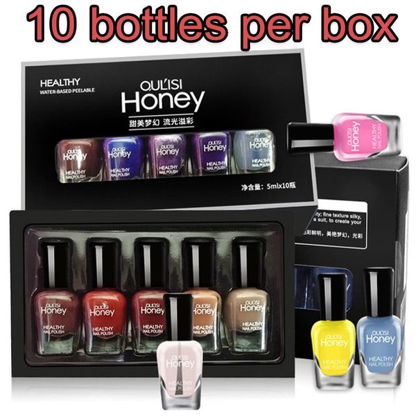 

nail gel 5ml10 bottled polish family set quickdrying nobake peelable and tearable waterbased beginner ink 230704, Red;pink