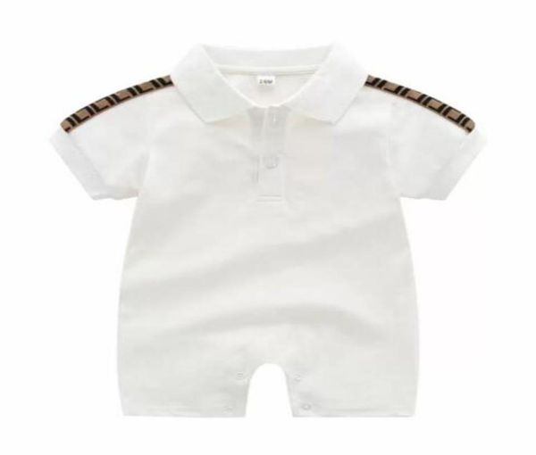 

newborn baby rompers kids girls boy short sleeve cotton clothes designer letter print infant baby jumpsuits children pajamas 024 4223138, Blue