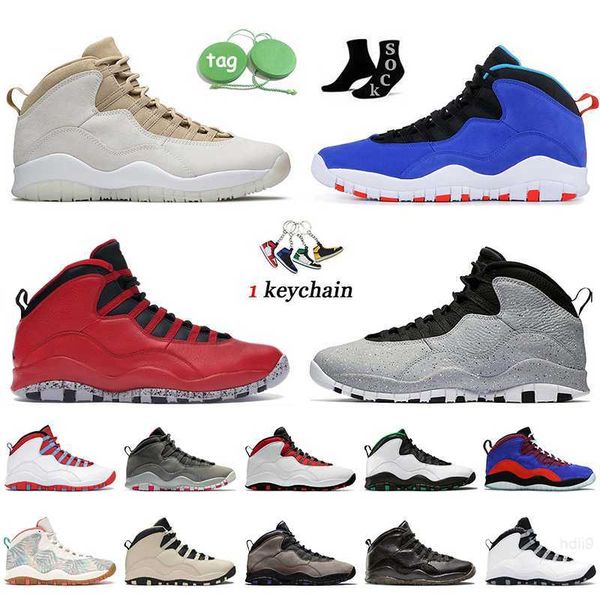 

2023 jumpman 10 men basketball shoes 10s trainers 10th anniversary sail sole fly tinker racer blue bulls over broadway cement seattle steel