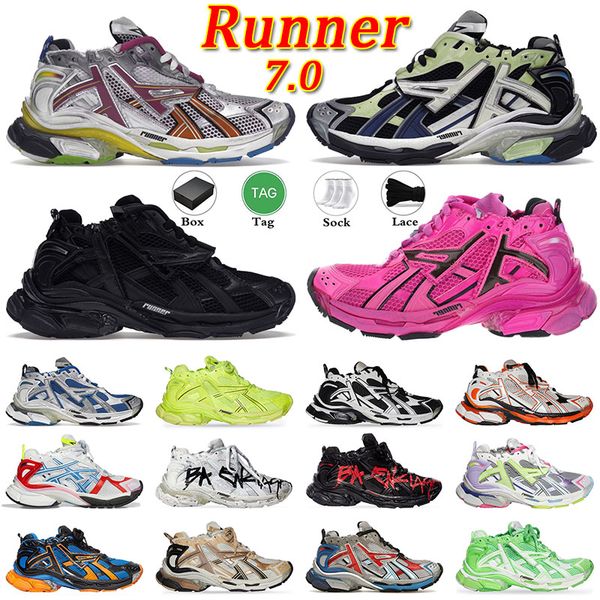 

runner 7.0 designers shoes mens womens blue grey green lime fluo green pink orange black white luxury balencaigas shoes 7 schuhe women shoes