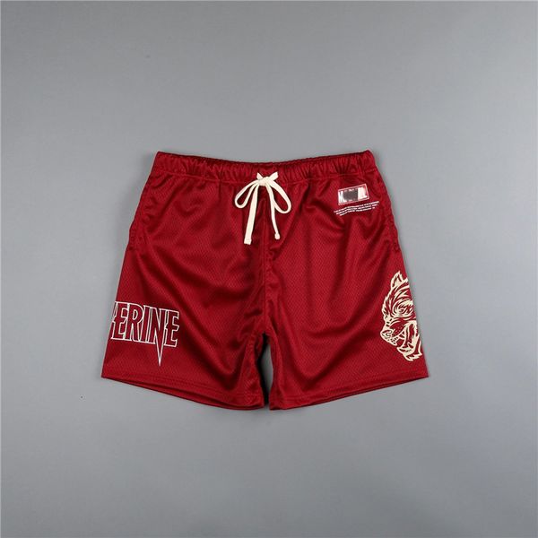 

men's shorts summer style fashion wolve men shorts mesh casual quick dry fitness jogging workout male training sports short pants 23070, White;black