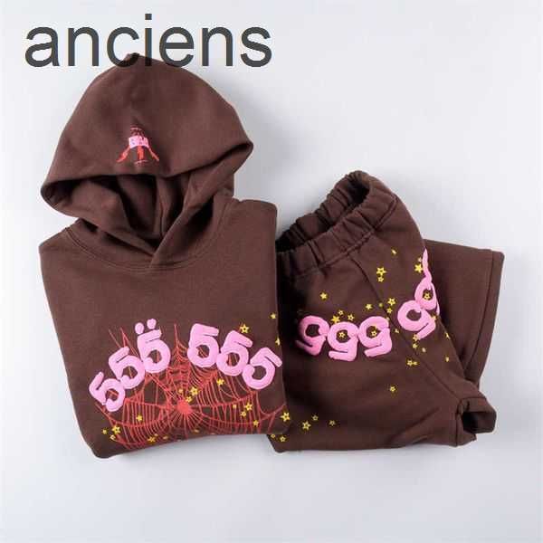 

mens hoodies sweatshirts mens hoodies sweatshirts hoodies sweatshirt 2023 new childrens sp5der 555555 hoodie boys girls spider web hooded1dc, Black