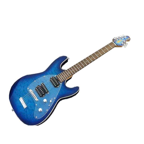 

musician gradual blue electric guitar 6 stringsfactorycustomization