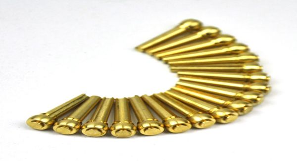 

18pcs universal acoustic guitar bridge pins nut bronze alloy gold8569808