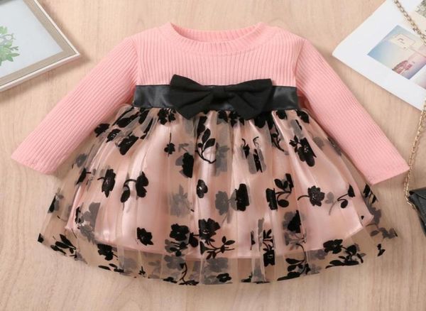 

girl039s dresses born toddler baby girl dress lace flower print long sleeve for autumn spring costume d35girl039s2401362, Red;yellow