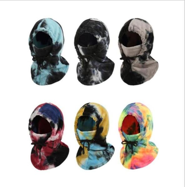

beanies tie dye cold protection polar fleece balaclava full face cover ski mask keep warm cycling hats4756125