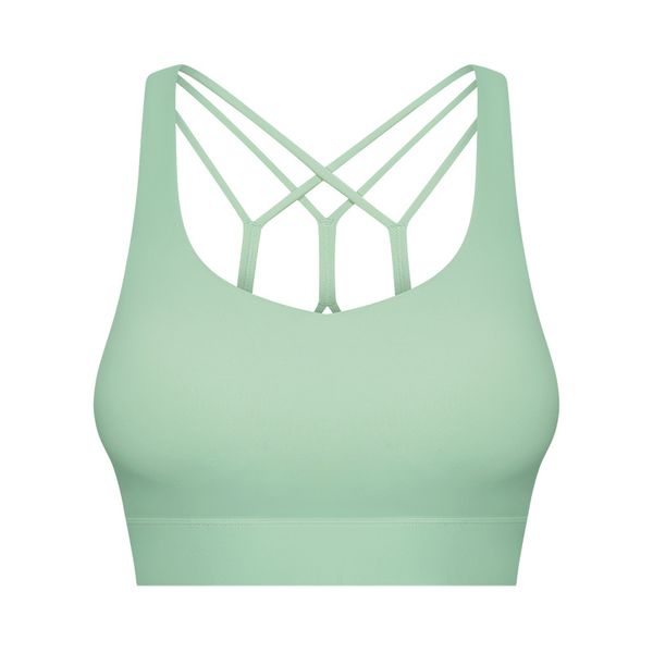 

lululike women cross back sports yoga bra high elastic active underwear 719#