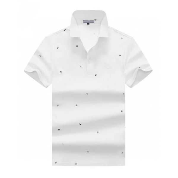 

summer designer mens polos pra ga shirt men t shirts fashion short sleeve casual shirts streetwear luxury lapel tshirt tee breathable clothi, White;black