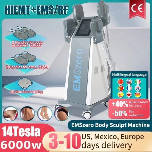 

2023 latest emszero 14 tesla 6000w muscle rf sculpt neo nova ems machine with pelvic stimulation pad option salon ce