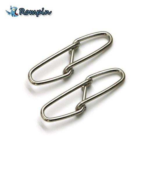 

rompin 50pcslot diamond snap fishing barrel swivel safety snap swivel snap 06 fishing swivels stainless steel hook connector9870795