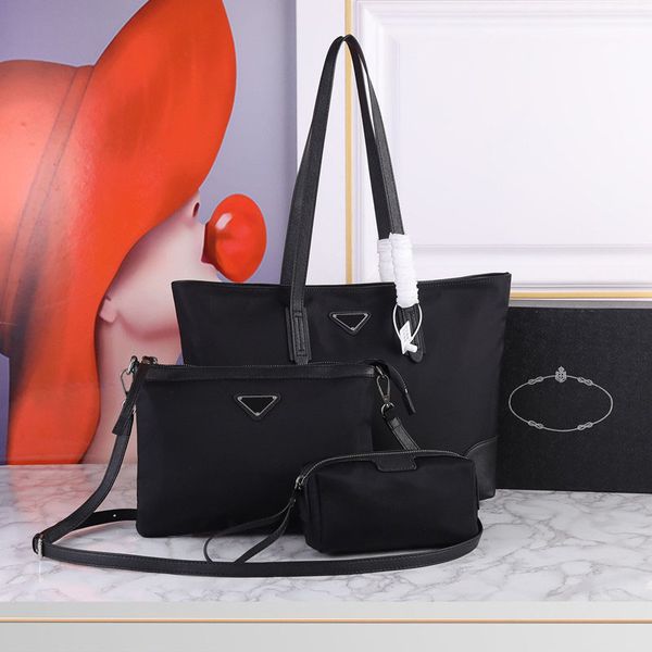 

fashion designer nylon 3 set shoulder bag totes handbags for women