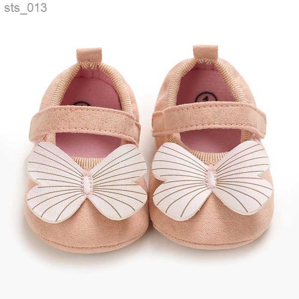 

newborn baby girl princess shoes cute butterfly first walkers shoes rubber anti-slip infant kid baby shoes 0-18m spring summer l230518, Black