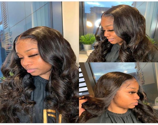 

360 lace frontal human hair wig body wave brazilian short long full wavy lace front wigs for black women 30 inch loose wave wig8454548