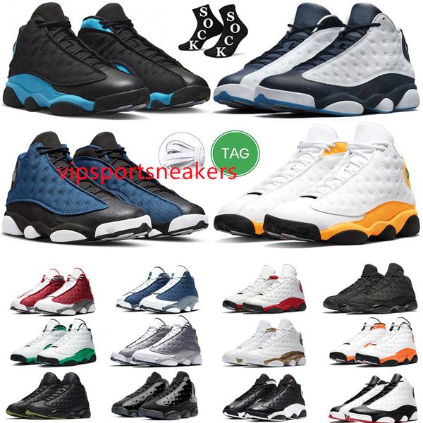 

jumpman 13s del sol men basketball shoes 13 brave blue hyper royal bred gym red flint chicago obsidian black cat court purple reverse atmosp