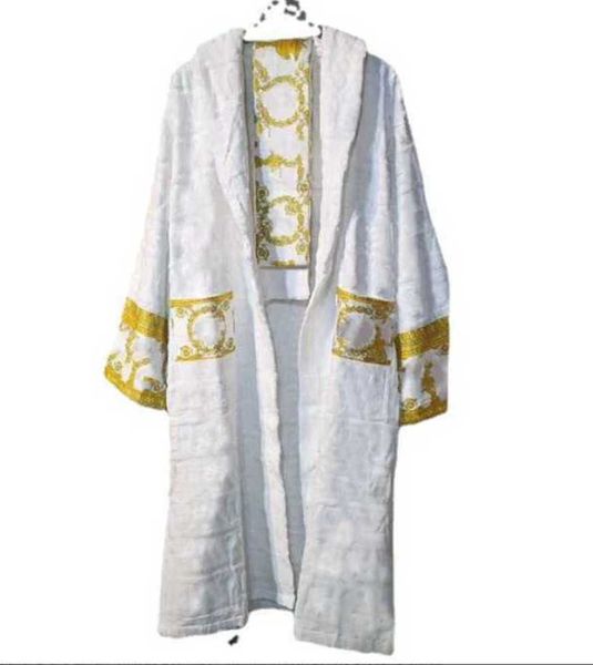 

men's robes mens womens home shawl collar cotton soft fluffy sleepwear designer brand luxury vintage bathrobe pajamas lovers dressing c