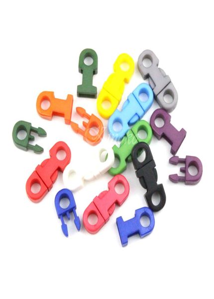 

200pcspack 5mm plastic safety clasp straight side release buckle for necklace paracord bracelet5288347, Blike;white