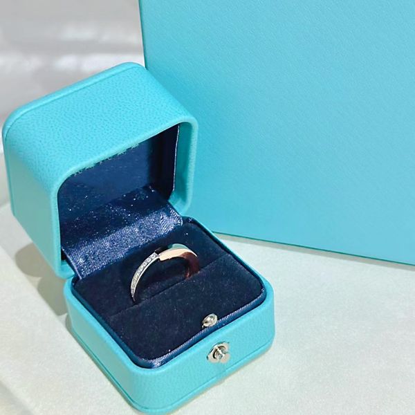 

7a designer half diamond lock ring luxury classic women's wedding ring jewelry factory wholesale and retail with box, Slivery;golden