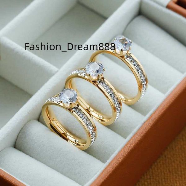 

dainty 18k gold plated stainless steel zircon rings minimalist waterproof finger rings wedding jewelry for women, Silver