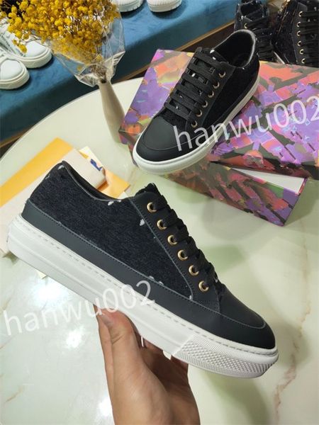 

2023 luxury trainer casual shoes sports shoes golden fashion men women casual shoes white leather flat shoes size 35-41 dc220515, Black