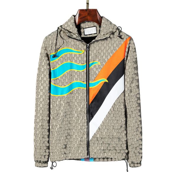

designer jacket windproof hooded jacket for men sports casual windbreaker spring and autumn zipper clothing 2023, Black;brown