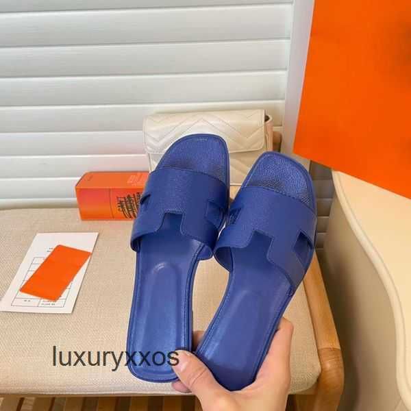 

shoes sandal fashion 2023 girl summer oran designer women slippers flat luxury slipper beach leather ladies h letter slides flip flops wq26