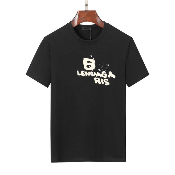 

2023 luxury italy men's fashion street luxury t-shirt casual 100% cotton shirt m-3xl, White;black