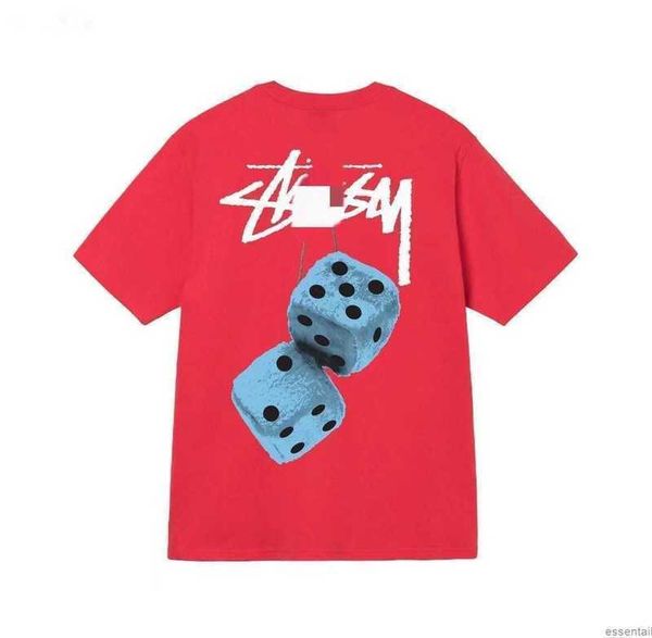 

2023 designer summer t shirts stussys men's womens short sleeve tees crewneck cotton luxury leopard decoration casual loose t-shirts bt, White;black