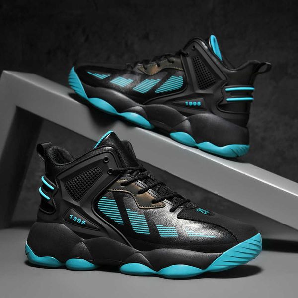 

mens basketball shoes youth high sneakers kids sports trainers black white blue